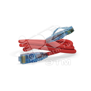 Патч-корд U/UTP категория 6 LSZH красный (15м) - Hyperline