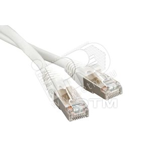 Патч-корд F/UTP экранированный категория 6 LSZH белый (0.5м) - Hyperline