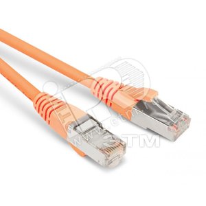 Патч-корд F/UTP экранированный категория 6 LSZH оранжевый (1м) (230346)
