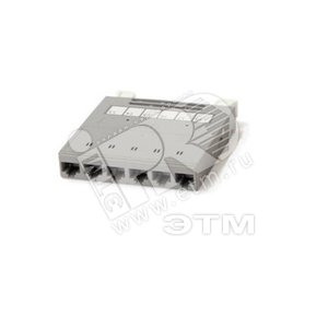 Кассета для медных претерминированных решений 6 неэкранированных портов RJ-45 категории 6 серая