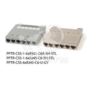 Кассета для оптических претерминированных решений 6 дуплексных портов SC для одномодового кабеля синий корпус/зеленые порты (235664)