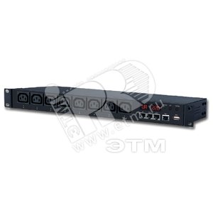 Блок розеток NPM-C вертикальный 24хIEC320 C13+8хIEC320 C19 110/220V 32А кабель 3х6.0 (3м) с вилкой черный - Hyperline