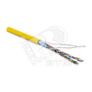 Кабель витая пара, экранированная F/UTP, категория 5e, 4 пары (26 AWG), многожильный (patch), экран - фольга, LSZH, нг(С)-HF, –20°C – +75°C, черный (243626)