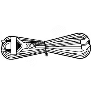 Кабель питания для вентилятора 120x120x38мм 2 разъема под плоские контакты евровилка без заземления 1.8 м черный