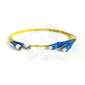 Патч-корд волоконно-оптический (шнур) SM 9/125 (OS2) SC/UPC-FC/UPC 2мм duplex LSZH (3м) (238568) - Hyperline