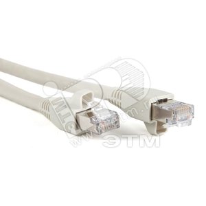  Патч-корд F/UTP, экранированный, Cat.6a (100% Fluke Component Tested), 15 м, серый | 239149 | Hyperline - Hyperline