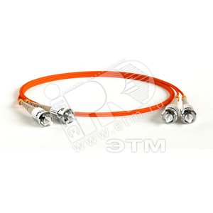 Патч-корд волоконно-оптический (шнур) MM 50/125 ST-ST 2мм duplex LSZH (1м) (239456)