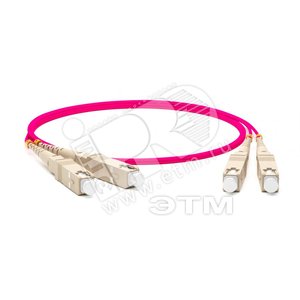 Патч-корд волоконно-оптический (шнур) MM 50/125(OM4) SC-SC 2мм duplex 10G/40 LSZH (30м) (243171)