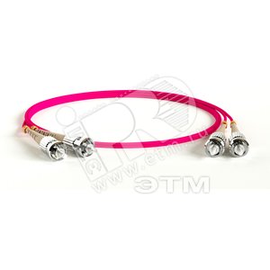 Патч-корд волоконно-оптический (шнур) MM 50/125(OM4) ST-ST 2мм duplex LSZH (3м) (239501)