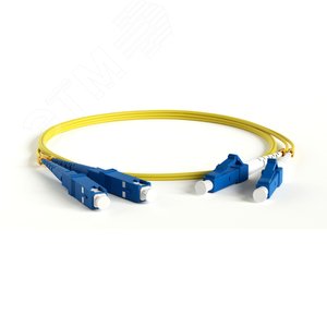 Патч-корд волоконно-оптический (шнур) SM 9/125 (OS2), LC/UPC-SC/UPC, 2.0 мм, duplex, 7 м | 240206 | Hyperline - Hyperline