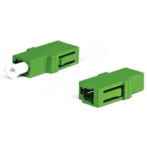Адаптер проходной оптический FA-P00Z-LC/LC-N/WH-GN LC/APC-LC/APC, SM, simplex, корпус пластиковый, зеленый, белые колпачки | 242813 | Hyperline - Hyperline