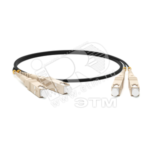 Патч-корд волоконно-оптический (шнур) MM 50/125 SC-SC 2мм duplex LSZH черный (30м) (244911) - Hyperline