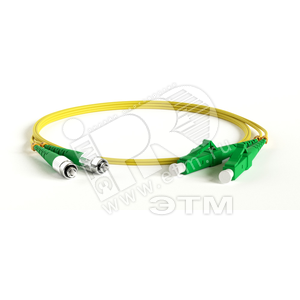 Патч-корд волоконно-оптический (шнур) SM 9/125 (OS2) FC/APC-LC/APC duplex LSZH (10м) (244938)
