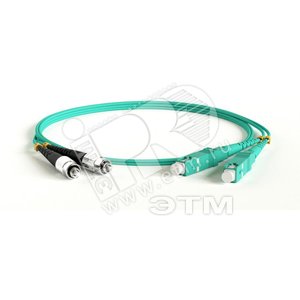 Патч-корд волоконно-оптический (шнур) MM 50/125(OM3) FC-SC duplex LSZH (1м) (247679)