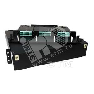 Кассета волоконно-оптическая 102x32мм 2xMTP папа 24хLC/APC адаптера цвет зеленый 24 волокна SM - Hyperline