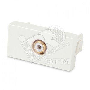Модуль розетки Jack 6.35мм 1М 45x22.5мм белый (250100) - Hyperline