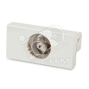 Модуль розетки BNC 1М 45x22.5мм белый - Hyperline
