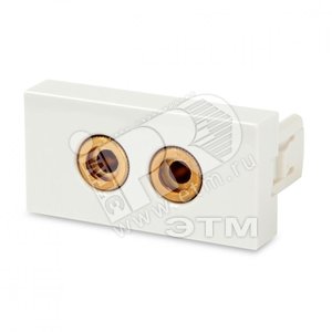 Модуль розетки Hi Fi 2 порта 1М 45x22.5мм белый - Hyperline