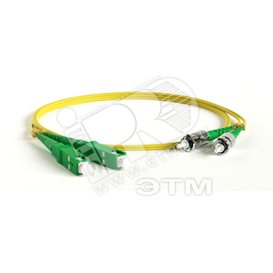 Патч-корд волоконно-оптический (шнур) SM 9/125 (OS2) ST/APC-SC/APC 2мм duplex LSZH (10м) (250729) - Hyperline