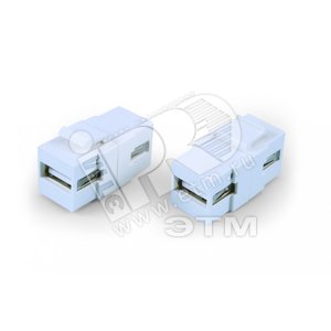 Вставка Keystone Jack USB 2.0 A-тип под винт ROHS белая - Hyperline
