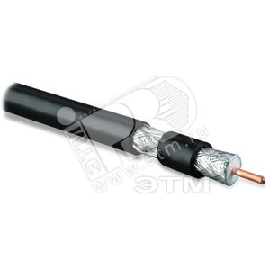 Кабель коаксиальный RG-11, 75 Ом, жила - 14 G, черный ПВХ (-20°С – +75°С ), внешний диаметр 10.16мм, | 26440 | Hyperline - Hyperline