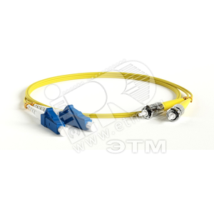 Патч-корд волоконно-оптический (шнур) SM 9/125 (OS2) ST/UPC-LC/UPC duple* LSZH 2 м (28144) - Hyperline
