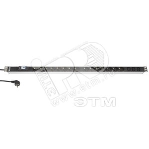 Блок розеток 15 розеток + 3 * IEC320 C13 16 A автомат шнур 2.5м (1024 * 44.4 * 44.4 мм) (29263)