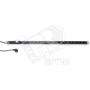 Блок розеток 15 розеток + 1 * IEC320 C13 16 A шнур 2.5м 990 * 44.4 * 44.4 (29265)