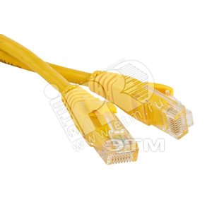 Патч-корд U/UTP, Cat.5е (100% Fluke Component Tested), 1 м, желтый | 30886 | Hyperline - Hyperline