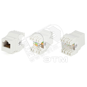 Вставка Keystone Jack RJ-45(8P8C) категория 6a (10G) белая (34543) - Hyperline