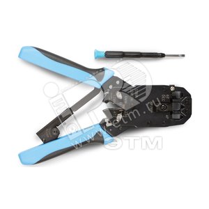 Инструмент обжимной для RJ-50/ RJ-45/ RJ-12/ RJ-11 10P10C 8P8C типа AMP 6P6C 4P4C (35548)