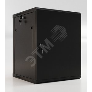 Шкаф настенный 19-дюймовый (19"), 6U, 367x600х600мм, метал передняя дверь с замком, две боковые панели, цвет черн. (разобранный) | 395303 | Hyperline - Hyperline