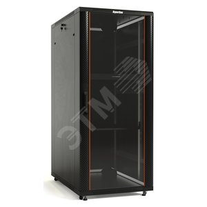 Шкаф напольный TTB-3266-DD-RAL9004 19-дюй.,32U,1610x600х600мм ,пер.и зад.расп.перф.дв.(75%),ручка с зам.,кры нов.т.,черн.(раз) | 396981 | Hyperline