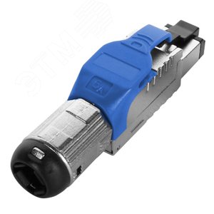 Разъем PLUE-8P8C-S-C6A-SH-BL полевой оконцовки RJ-45 (8P8C) под витую пару (PLUE-8P8C-S-C6A-SH-BL) - Hyperline