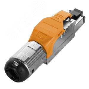 Разъем PLUE-8P8C-S-C6A-SH-OR полевой оконцовки RJ-45 (8P8C) под витую пару (PLUE-8P8C-S-C6A-SH-OR) - Hyperline