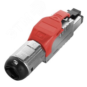 Разъем PLUE-8P8C-S-C6A-SH-RD полевой оконцовки RJ-45 (8P8C) под витую пару (PLUE-8P8C-S-C6A-SH-RD) - Hyperline
