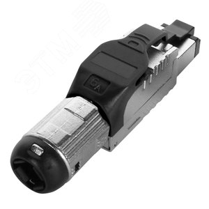 Разъем PLUE-8P8C-S-C6A-SH-BK полевой оконцовки RJ-45 (8P8C) под витую пару (PLUE-8P8C-S-C6A-SH-BK) - Hyperline