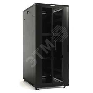 Шкаф напольный 19-дюймовый, 37U, 1833x600х800 мм, передняя и задняя распашные перфорированные двери (75%), черн. (разобранный) | 407601 | Hyperline - Hyperline