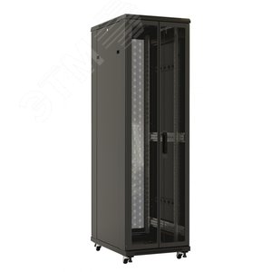 Шкаф напольный 19-дюймовый, 32U, 1610x800х800 мм , передняя и задняя распашные перфорированные двери черный | 412461 | Hyperline - Hyperline