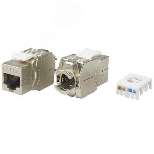 Вставка KJ8-8P8C-C6A-180-TLS-SH-F-WH Keystone Jack RJ-45(8P8C) кат.6a (10G) (KJ8-8P8C-C6A-180-TLS-SH) - Hyperline