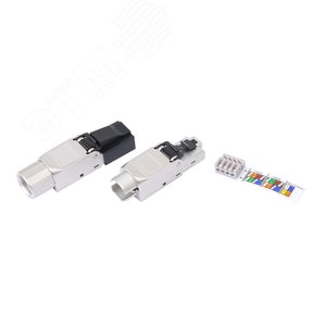 Разъем полевой оконцовки PLUD-8P8C-S-C6A-SH  RJ-45 (8P8C) под витую пару кат.6А (PLUD-8P8C-S-C6A-SH) - Hyperline
