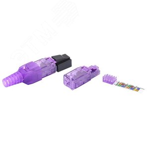 Разъем полевой оконцовки PLUD-8P8C-S-C6-VL  RJ-45 (8P8C) под витую пару кат.6 (PLUD-8P8C-S-C6-VL) - Hyperline