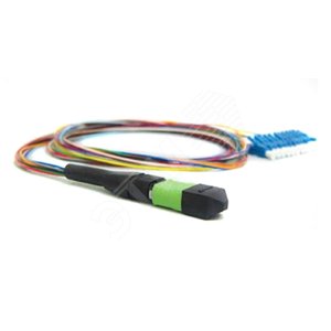 Кабель Гидра MTP c направляющими штырьками SC 12 волокон OM3 LSZH 1.0 м - Hyperline