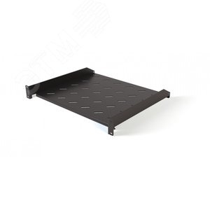 Полка угловая с перфорацией 19 дюймов, 1U, 440х250мм черная (431067) - Hyperline