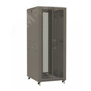 Шкаф напольный 19-дюймовый, 47U, 2277x800х1000 мм , передняя и задняя распашные перфорированные двери ,серый (разобранный) | 432000 | Hyperline - Hyperline