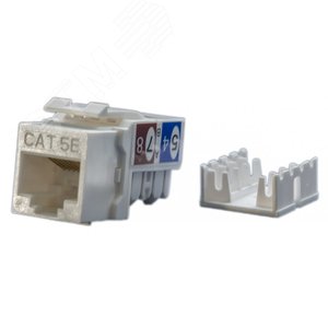 Вставка KJ9-8P8C-C5e-90-WH Keystone Jack RJ-45(8P8C) категория 5e белая (KJ9-8P8C-C5e-90-WH) - Hyperline