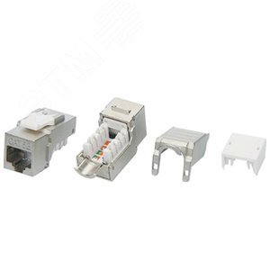 Вставка KJ9-8P8C-C6A-90-SH-F Keystone Jack RJ-45(8P8C)кат 6a (10G)экран (KJ9-8P8C-C6A-90-SH-F) - Hyperline