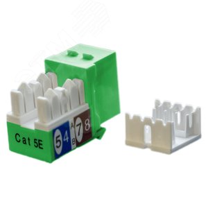 Вставка Keystone Jack RJ-45(8P8C), категория 5e, зеленая | 432652 | Hyperline - Hyperline