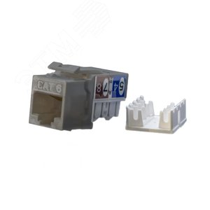 Вставка Keystone Jack RJ-45(8P8C), категория 6, серая | 432659 | Hyperline - Hyperline