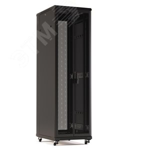 Шкаф напольный 19-дюймовый, 22U, 1166x800х1000 мм , передняя и задняя распашные перфорированные двери (75%),черн. (разобранный) | 434566 | Hyperline - Hyperline